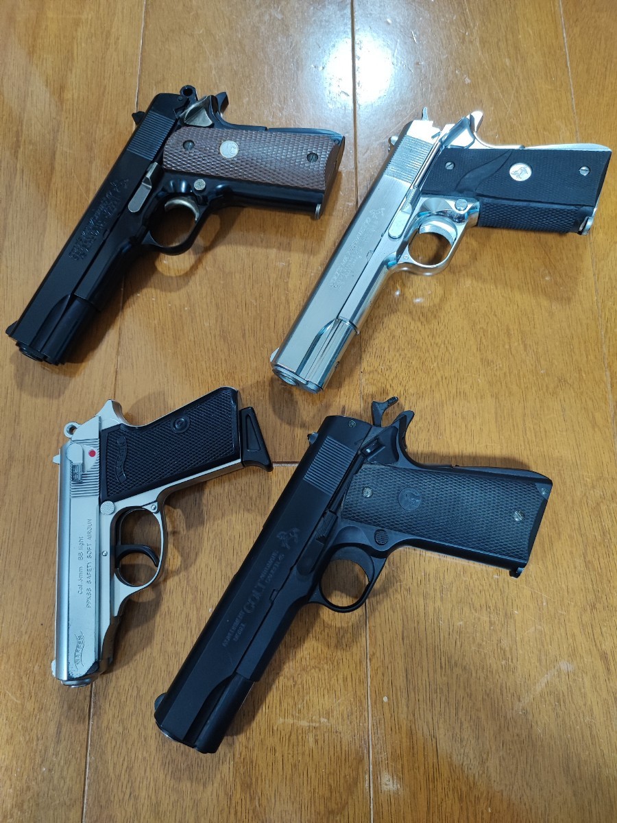レア ジャンク エアガン 4点セット マルゼン 1911 カート式 khc 啓 