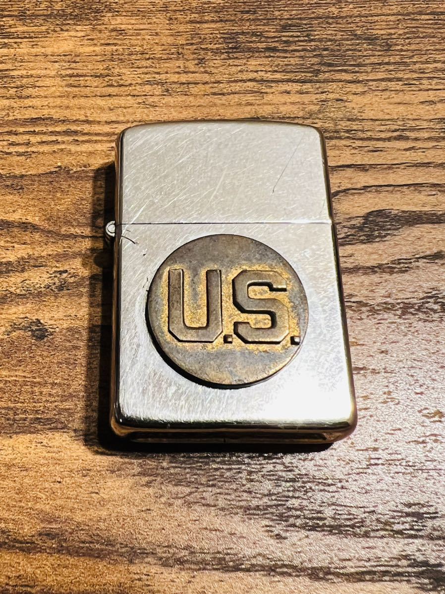 【1円売切〜】ビンテージ zippoヴィンテージジッポー USエンブレム ミリタリー USED美品