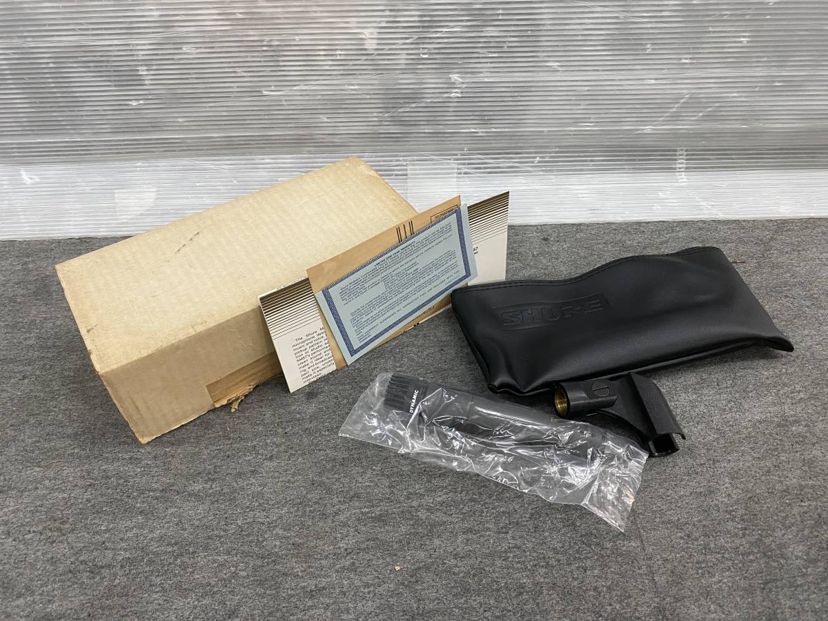 ★5-7-10-9TA★ SHURE シュアー ダイナミックマイクロフォン SM57-LC ソフトケース付 中古 動作未確認 ジャンク品