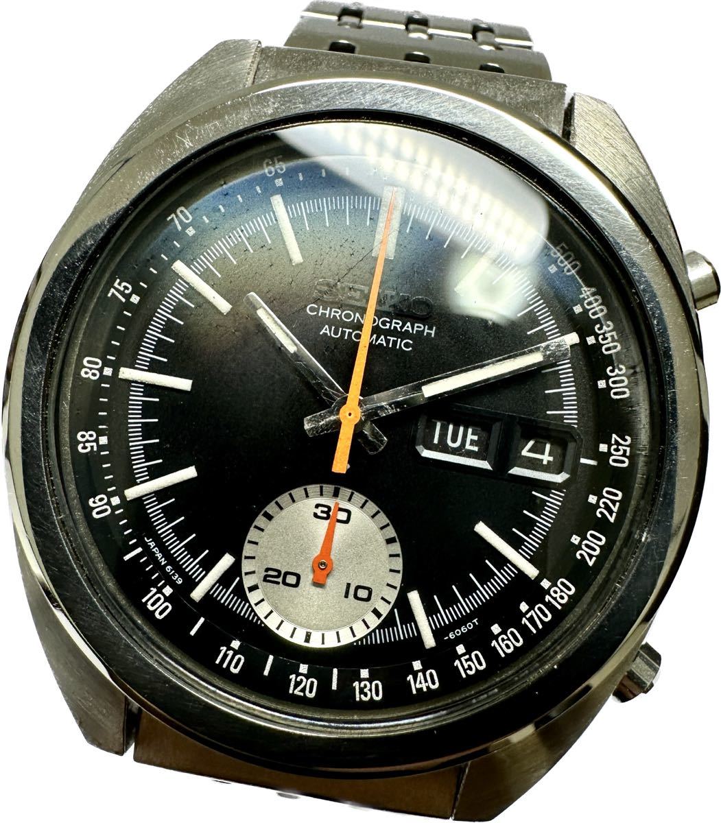 1972 1円〜 Y 希少 セイコー クロノグラフ 6139-6012 シングルクロノ