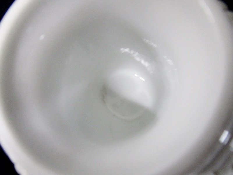 香炉 景泉作 有田焼 龍耳白磁 透かし彫 獅子摘 三つ足 骨董 