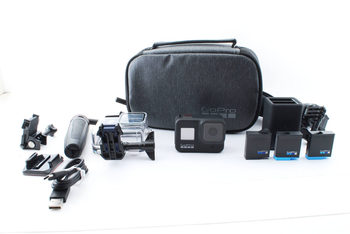 バッテリー3個 付属品多数 GoPro ゴープロ HERO8 BLACK (3026) GoPro 