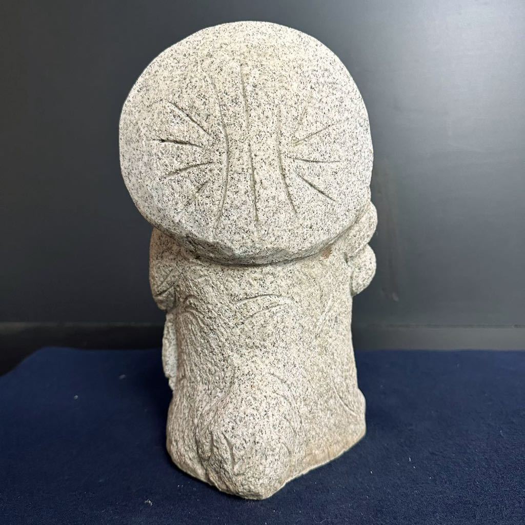 CT670] 御影石 たぬき 狸 タヌキ 重さ約8.2kg 高さ約29㎝ 八