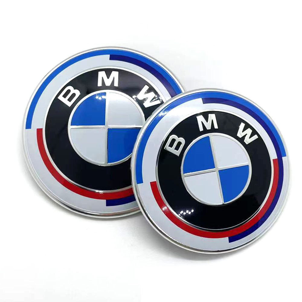 BMW 50周年 M Classic ボンネット・トランク　エンブレム　82mm 74mm 2枚セット