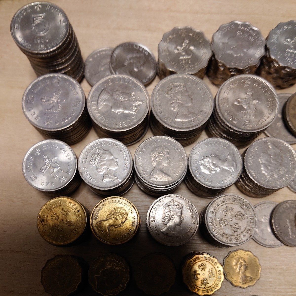 額面合計280ドル 香港 中国返還前 HONGKONG 硬貨 エリザベス二世 おまとめ