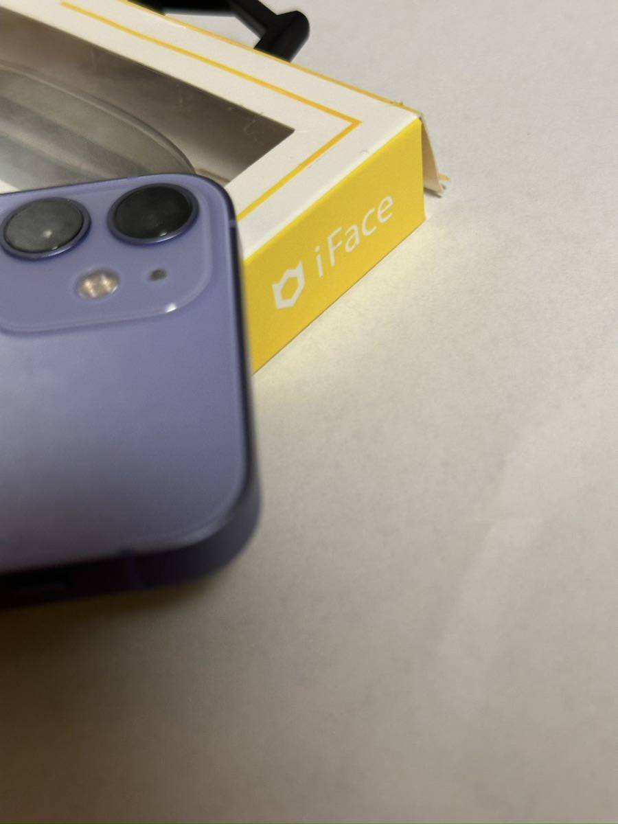 訳あり】 iPhone12 mini パープル 動作品 と iFace ベージュ クリア 