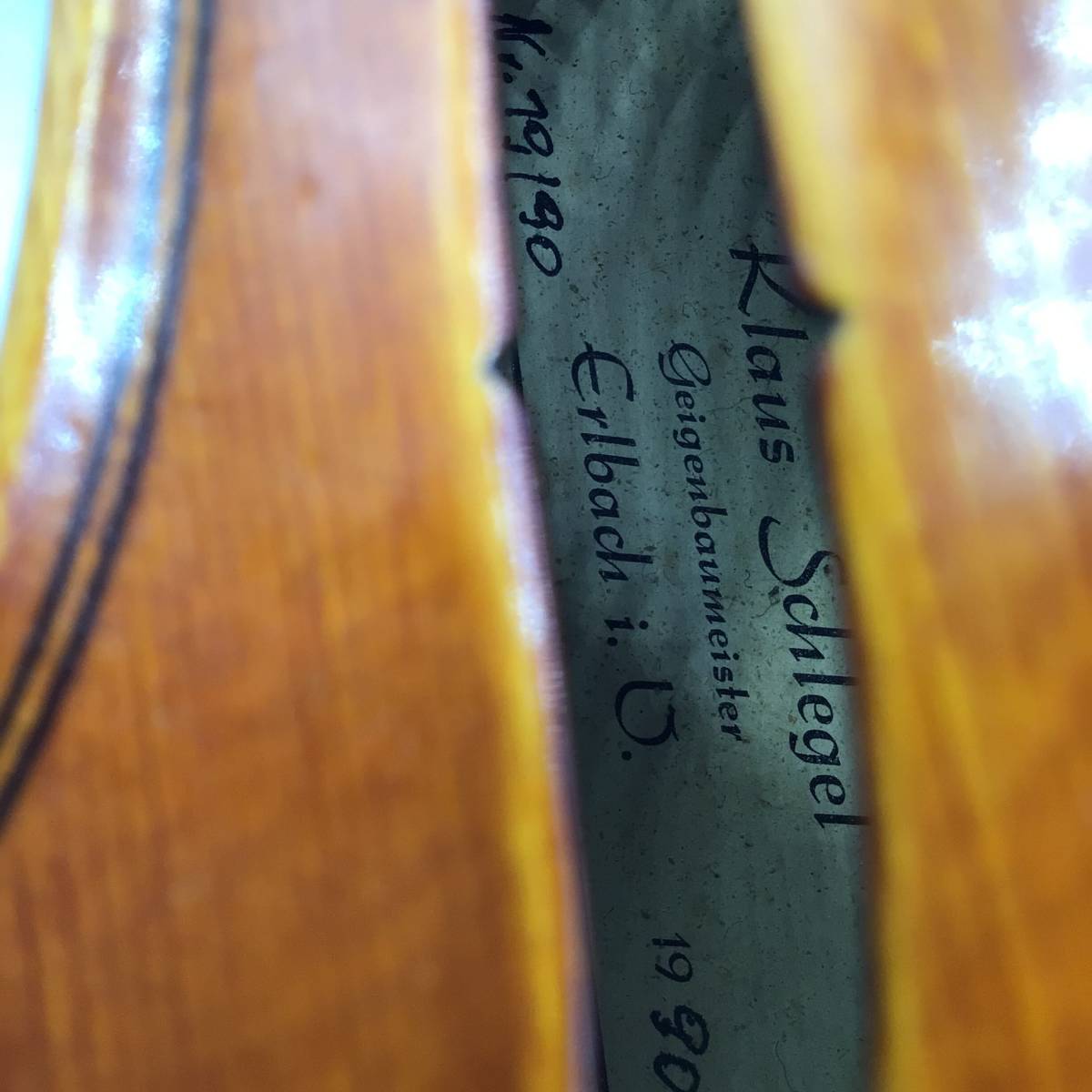 【銘器ドイツ製１枚板】 Klaus Schlegel 1967年製 バイオリン 銘器ドイツ製1枚板】 Klaus Schlegel 1967年製 バイオリン 銘器ドイツ