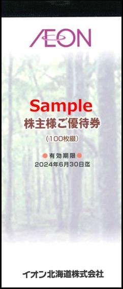 ◆06-02◆イオン北海道 株主ご優待券冊子 (100円券×100枚綴り) 2冊set-A◆