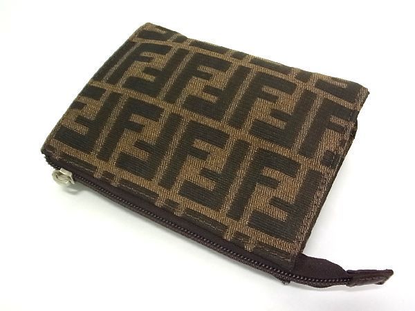 1円 FENDI フェンディ ズッカ柄 ナイロンキャンバス ポーチ マルチ