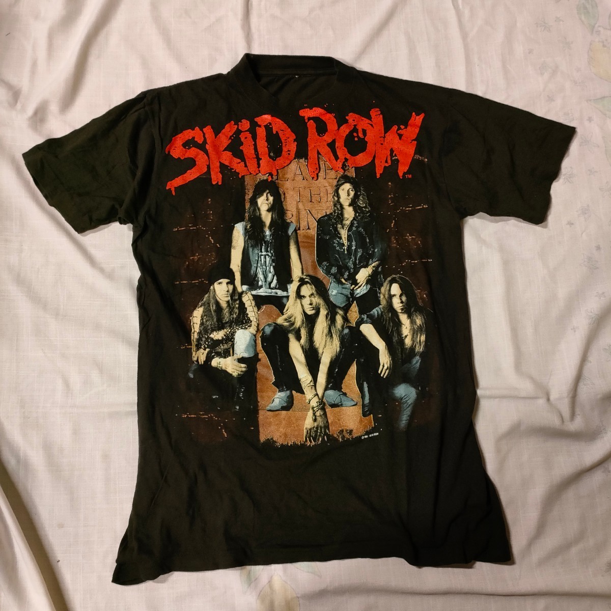 SKID ROW the Row Skid Tour Band T-shirt 0 1990