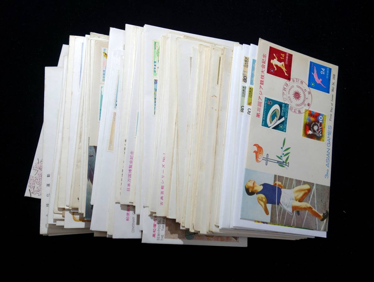 Y438◆FDC/初日カバー◆切手複数貼り/バラエティー/各種◆計105枚/まとめ売り