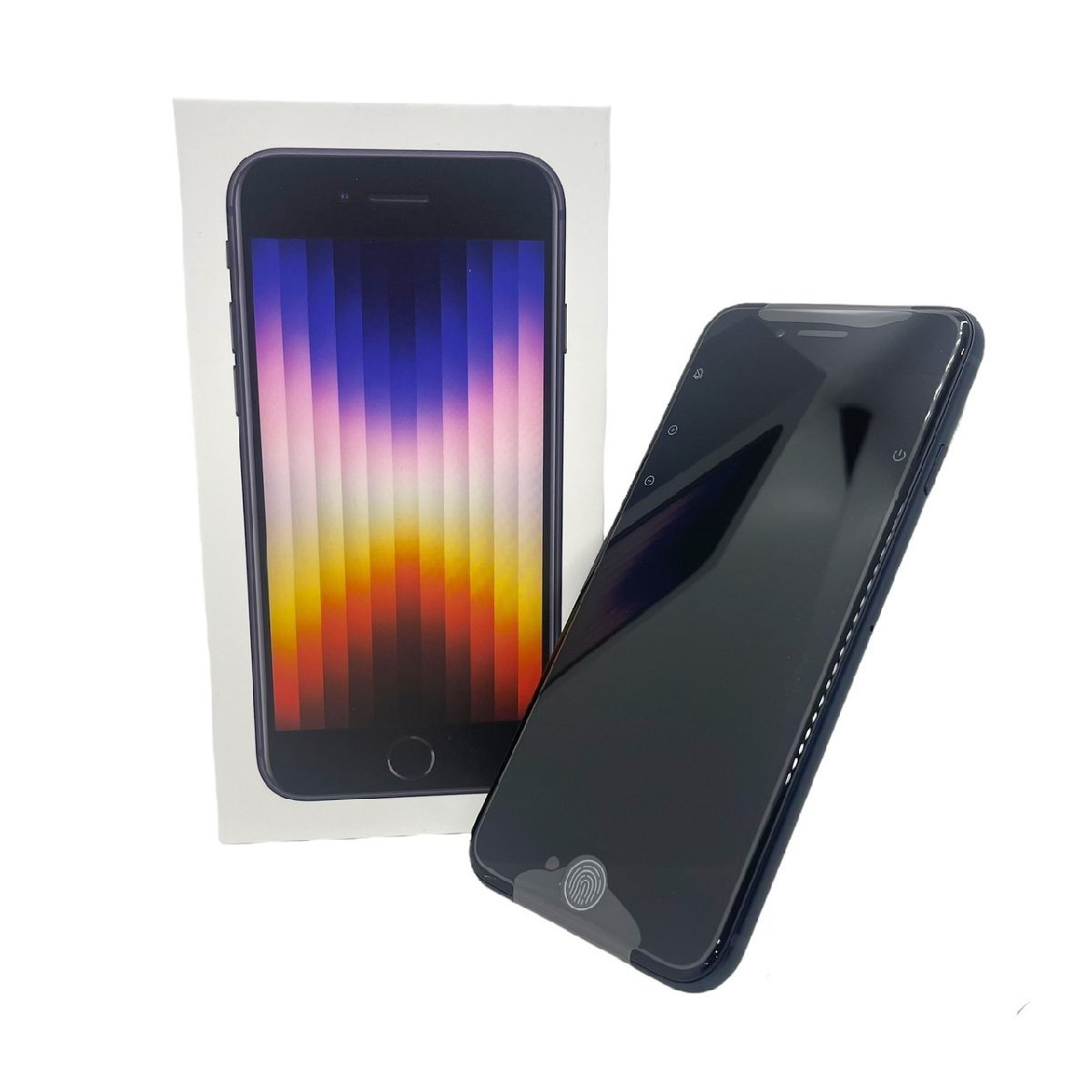 未使用 Apple au iPhone SE 第3世代 MMYC3J/A A2782 64GB △ ミッドナイト SIMロックなし バッテリー最大容量100％ 動作確認 初期化済　