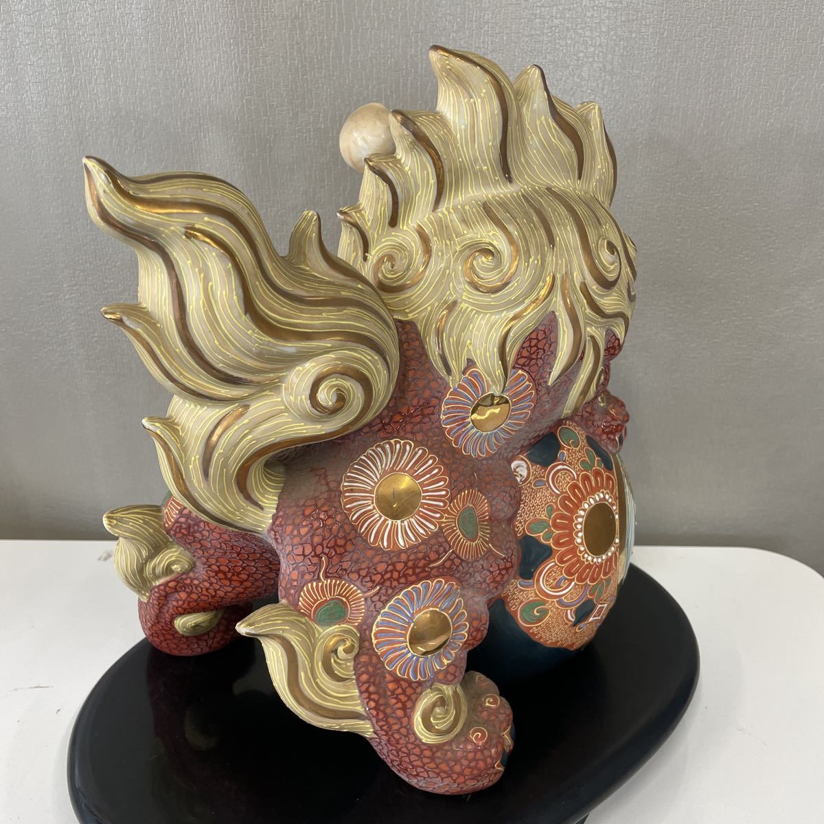 UTt209 【九谷焼】九谷焼護宝獅子 九谷焼 唐獅子 八幡窯 太吉 大吉