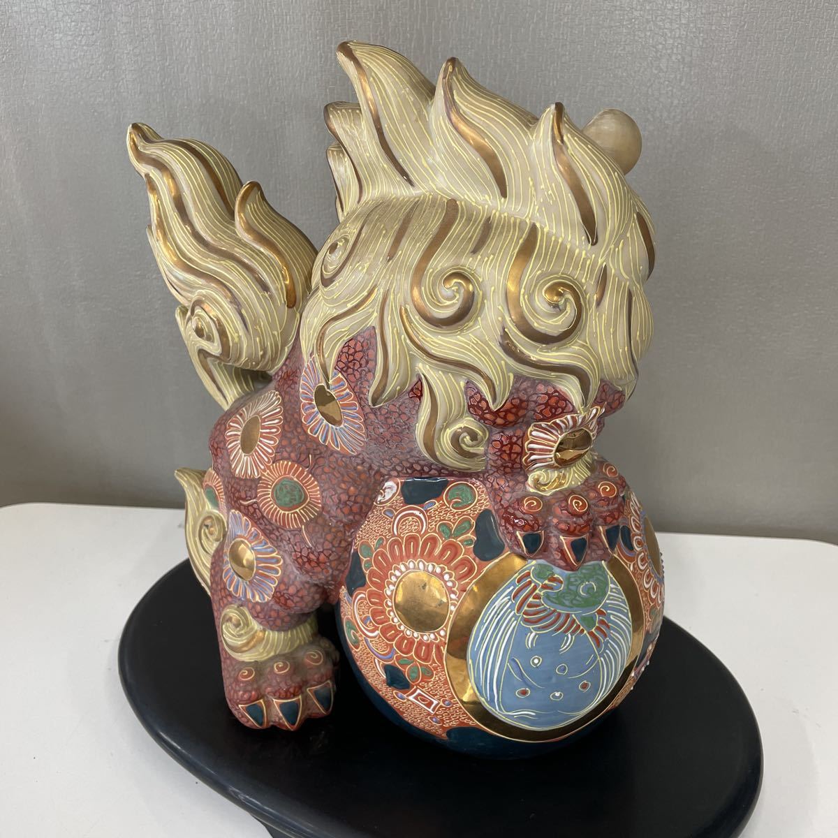 UTt209 【九谷焼】九谷焼護宝獅子 九谷焼 唐獅子 八幡窯 太吉 大吉