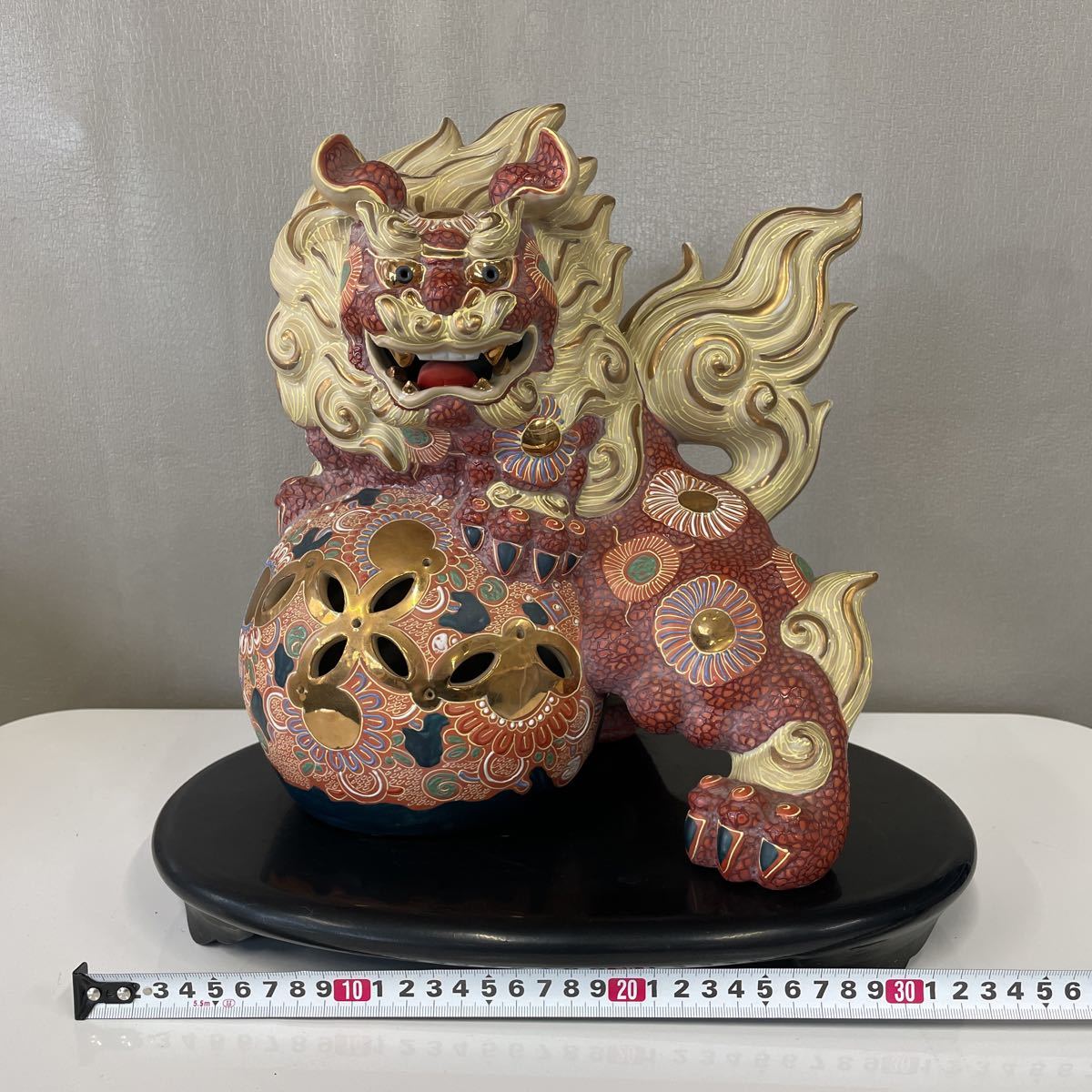 UTt209 【九谷焼】九谷焼護宝獅子 九谷焼 唐獅子 八幡窯 太吉 大吉