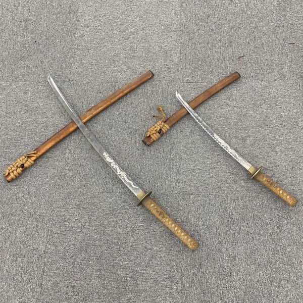 Y621-H5-1755 模造刀 鞘付き 龍刻 2点セット 全長/約97cm×刃渡り/約 