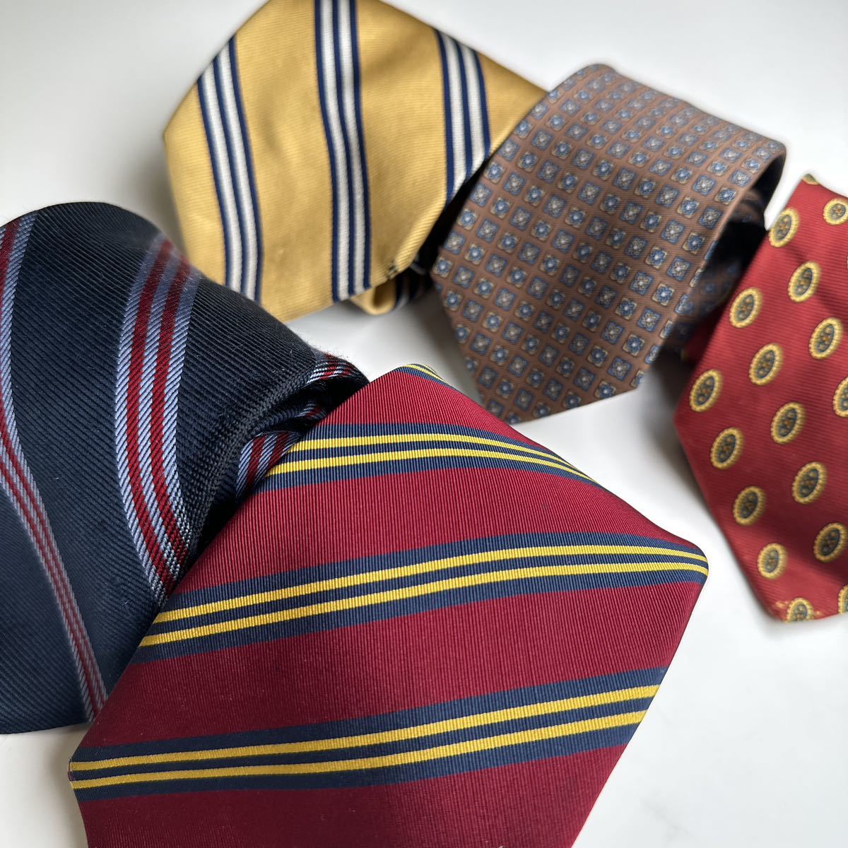 最高級正規品☆ブルックスブラザーズネクタイ5本セット☆BROOKS BROTHERS☆silk☆USA製☆大人気ストライプ☆色違い☆激安☆まとめ