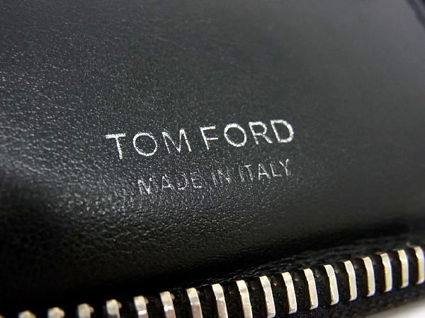 1円 □美品□ TOM FORD トムフォード レザー ラウンドファスナー 財布