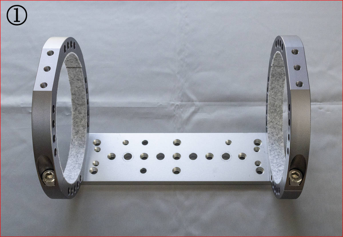 中古品 内径125mm鏡筒バンドおよびプレート きれいなもの