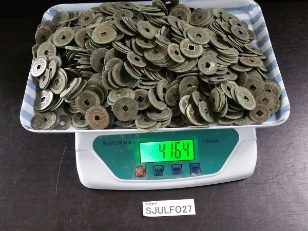 SJULFO27 日本 古銭 穴銭 バラ 寛永通寶 約4164g（計数容量器を除く）
