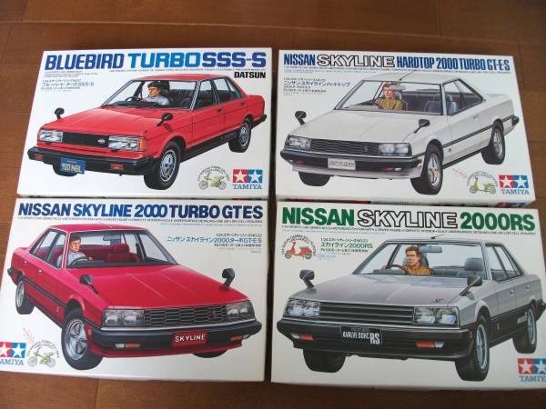 1/24タミヤ R30スカイライン 910ブルーバード4台セット(日産