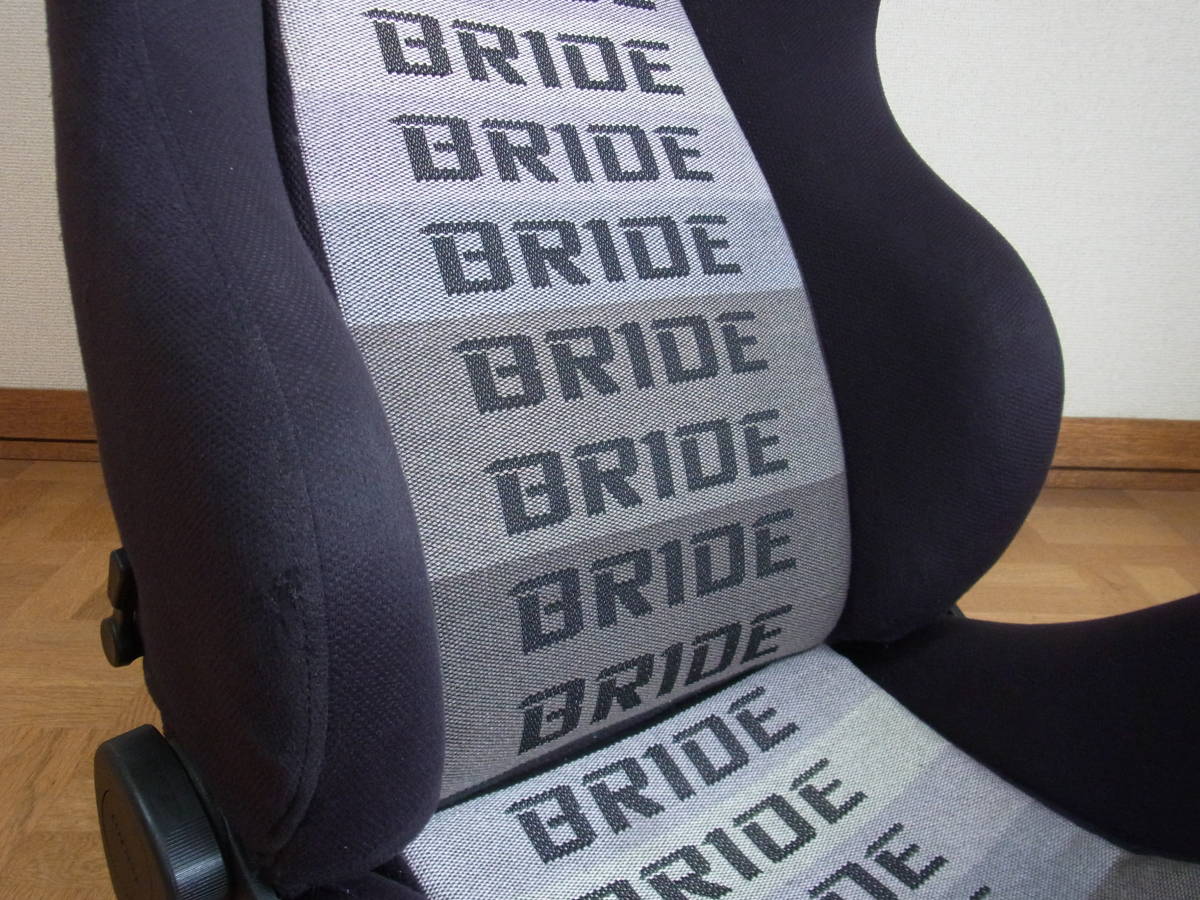 BRIDE ブリッド BRIX セミバケットシート グラデーションロゴ 黒 左右 