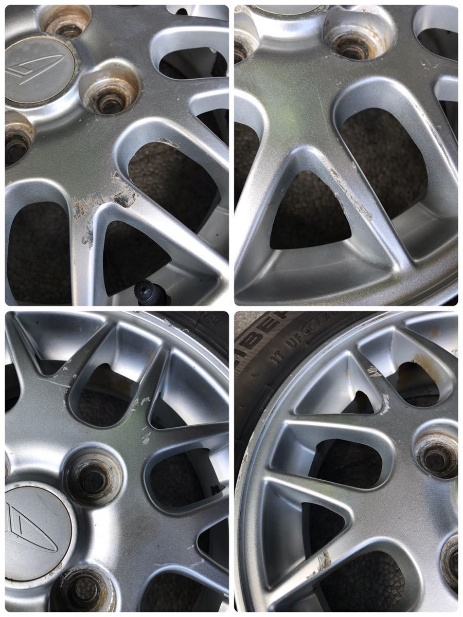 中古　ダイハツ　13インチ　純正アルミホイール&タイヤ　4本セット　13×4.5J / +45 / 4H / PCD100 / 155/65R13 / 2022年製 ダイハツ純正 13インチ - 純正ホイール４本 ミラ 旧ミラ◇13インチ◇中古品・☆4本セット商品