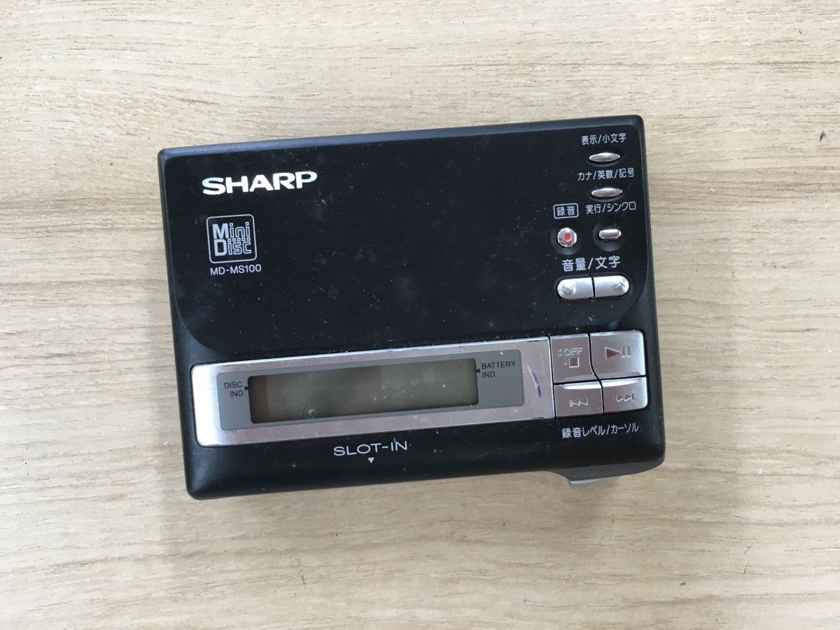 オーディオ機器 SHARP シャープ MDポータブルレコーダー MD-MS100-B