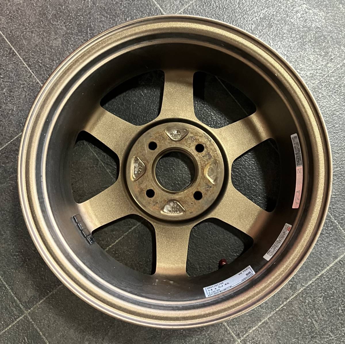 美品！RAYS VOLKRACING TE37 14インチ 5J +45 4H 100 FORGED 4本 鍛造