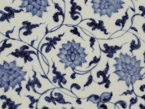 【高品質，本物保証】 中国古玩 唐物 元代 元染付 大皿 古作 時代物 極上品 初だし品 C0673