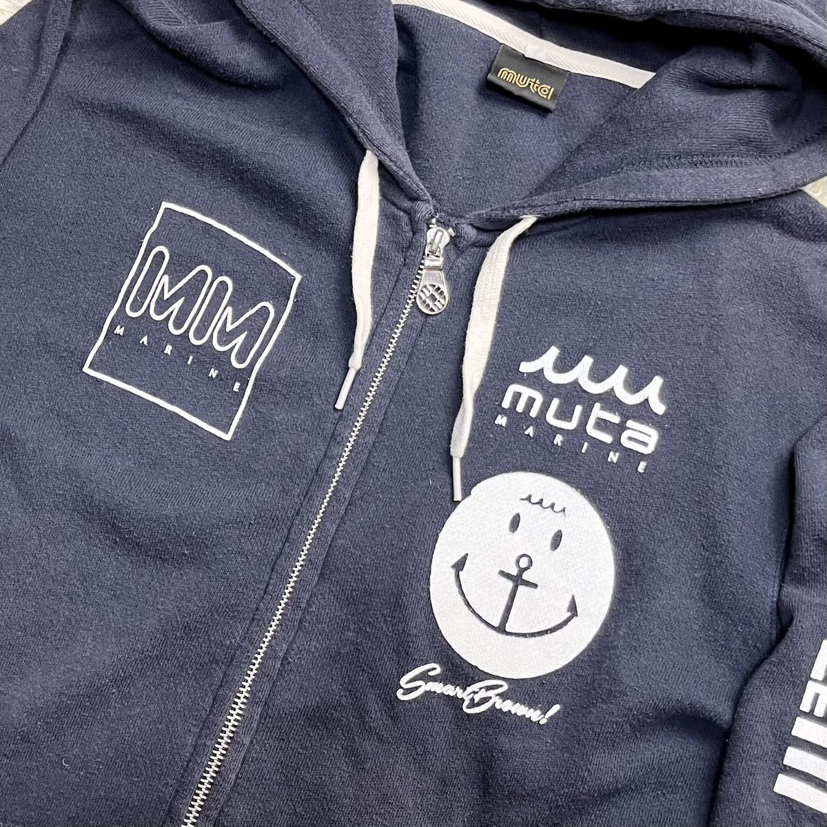 MUTA MARINE ムータ マリン プリント ジップアップ パーカー 