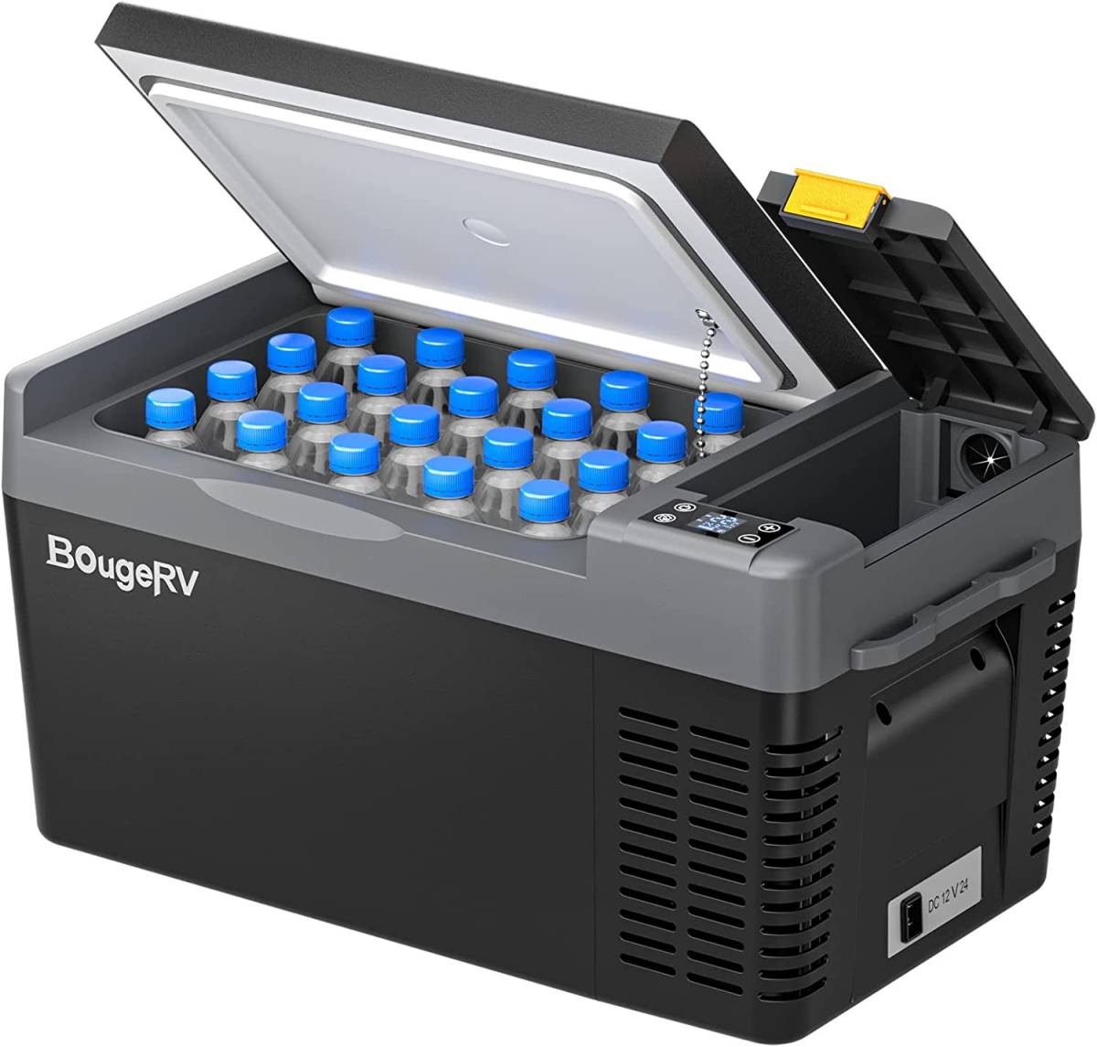 送料無料】新品 BougeRV 車載用冷蔵庫 20L ブラック -22～10