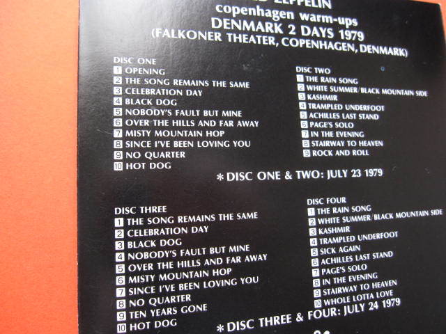 LED ZEPPELIN/ Copenhagen Warm-ups/ DENMARK 2 DAYS 1979/ 4CD, TARANTURA_4