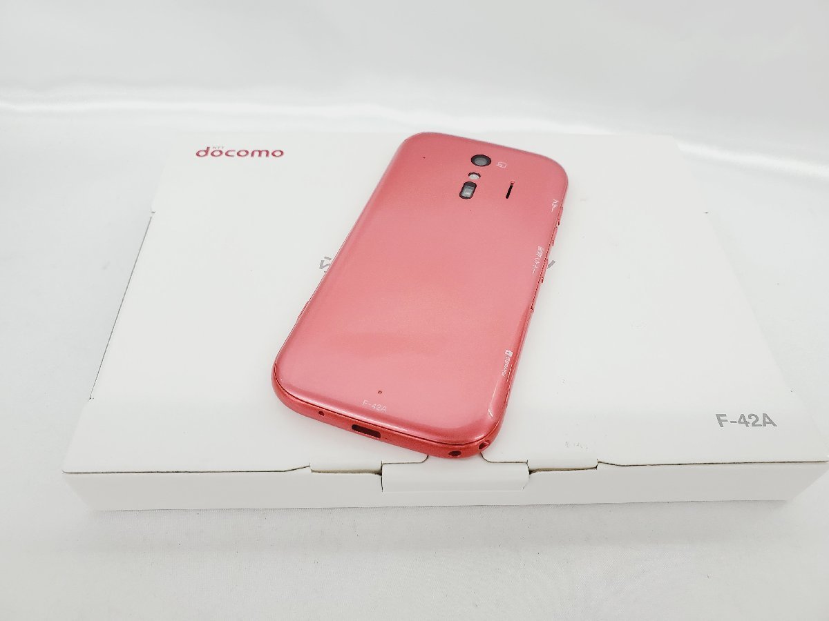 docomo FUJITSU らくらくスマートフォン F-42A ピンク SIMロック解除済