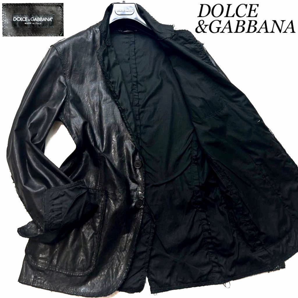 極美品!】幻☆定価20万!!L位!! DOLCE&GABBANA 最高級ラムレザー 