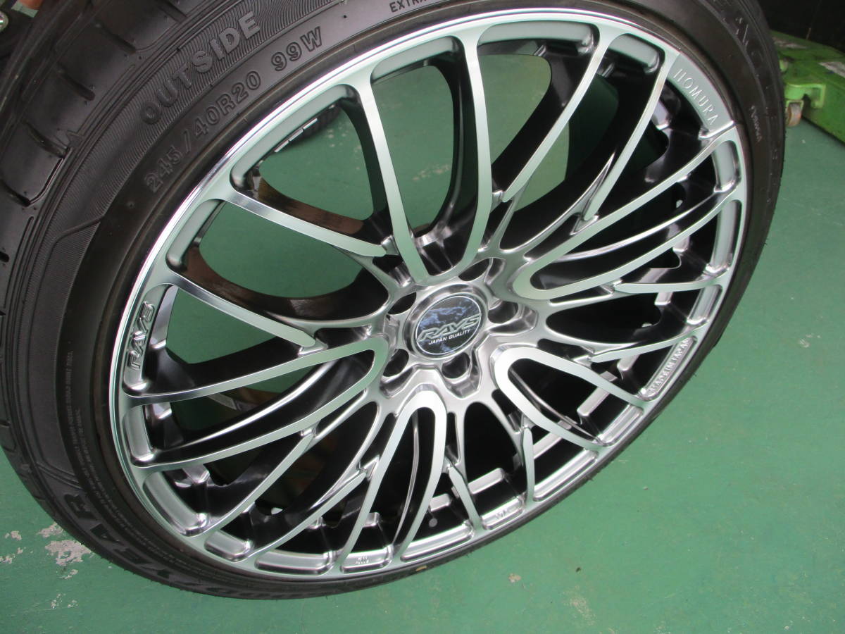 中古】レイズ ホムラ 2x10 BD 20x9J 5H 114.3 +40 4本 1台分 245/40R20 