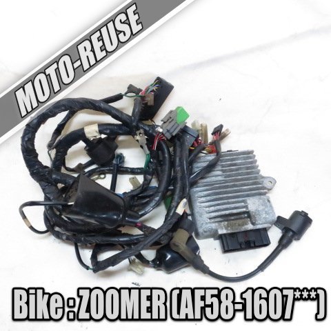 □【ZOOMER ズーマー AF58】純正メインハーネス+電装SET　CDI/レギュレター/IGコイル「GEZ-033 CU-04D」□K31952