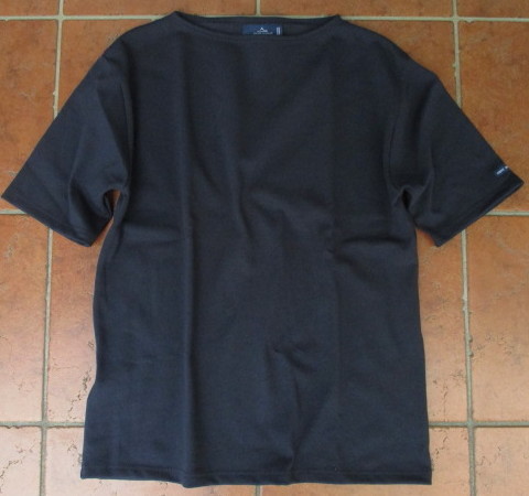 ＳＡＬＥ！人気商品！セントジェームス（フランス）厚手コットン使用！定番「OUESSANT」の半袖版！ウエッソンHS・ソリッド（紺：T6）