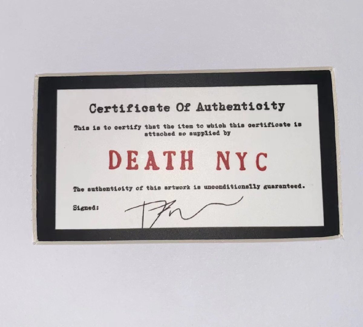 DEATH NYC 額付き 世界限定100枚 アートポスタ 奈良美智 NARA