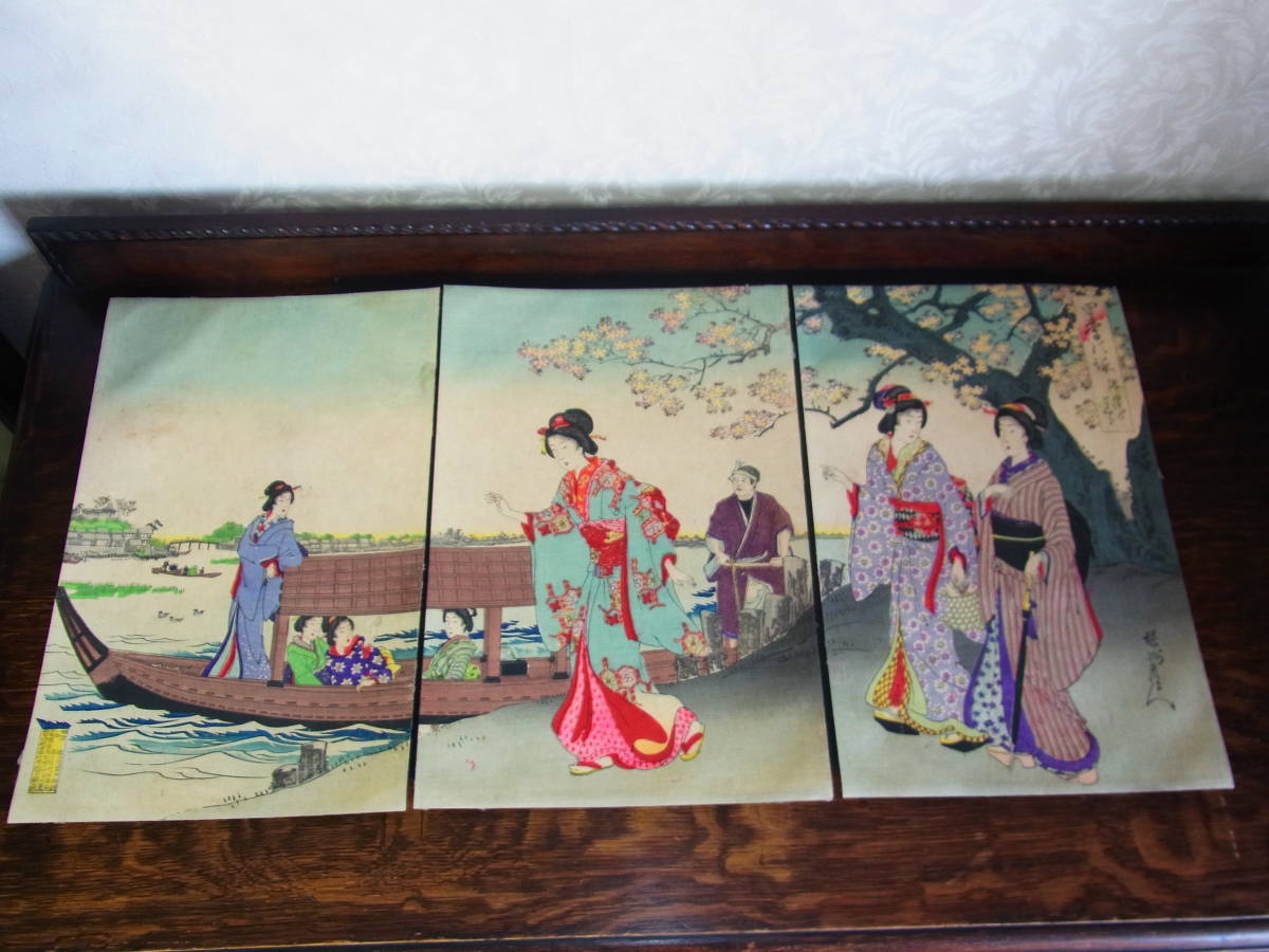 四季の詠 楊洲周延 Collection Museum Tokyo 隅田堤のさくら | ToMuCo