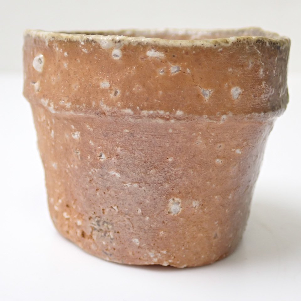 渡辺愛子 信楽 ぐい呑み 渡辺愛子 信楽 桶ぐい呑 ☆1円 未使用 渡辺