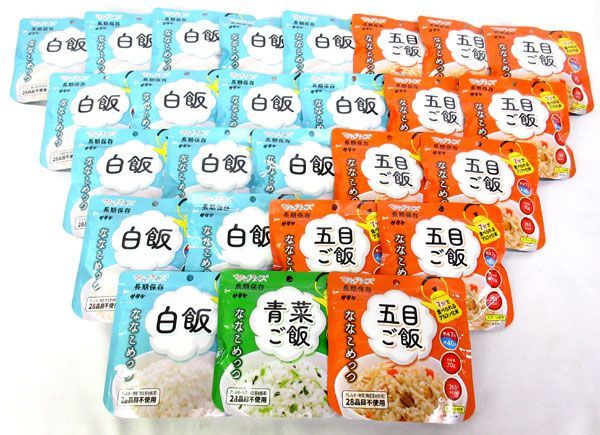送料300円(税込)■oy098■◎サタケ 非常食 マジックライス ななこめっつ(70g) 3種 26点【シンオク】