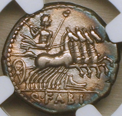 古代ローマ銀貨】(NGC-XF 紀元前124年 3.89g) MS69 NGC ソード et
