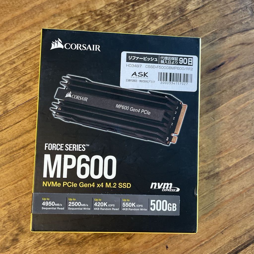 CORSAIR M.2 SSD Force MP600シリーズ 500GB ④