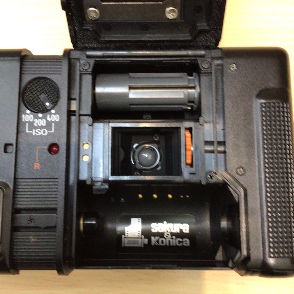 KONICA コニカ RECORDER フィルムカメラ レッド オートフォーカス