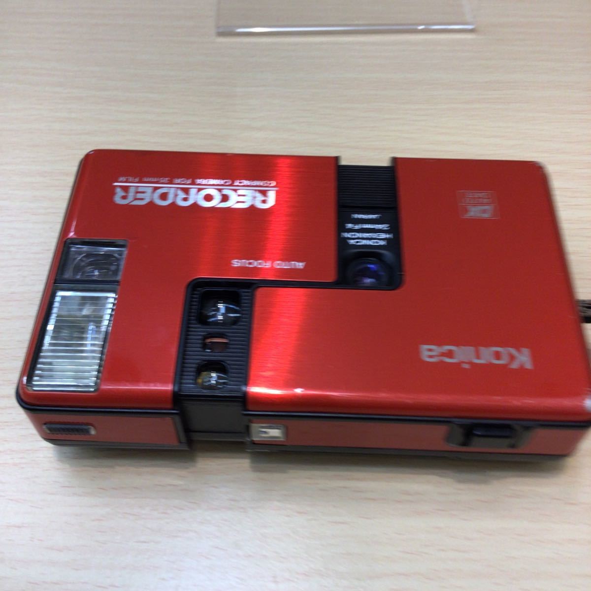KONICA コニカ RECORDER フィルムカメラ レッド オートフォーカス
