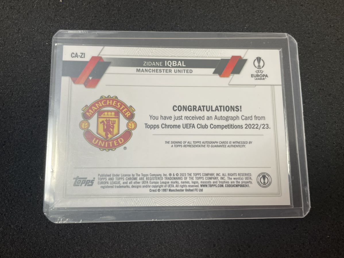 Topps Chrome UEFA UCC ジダン イクバル Zidane Iqbal 直筆サイン  