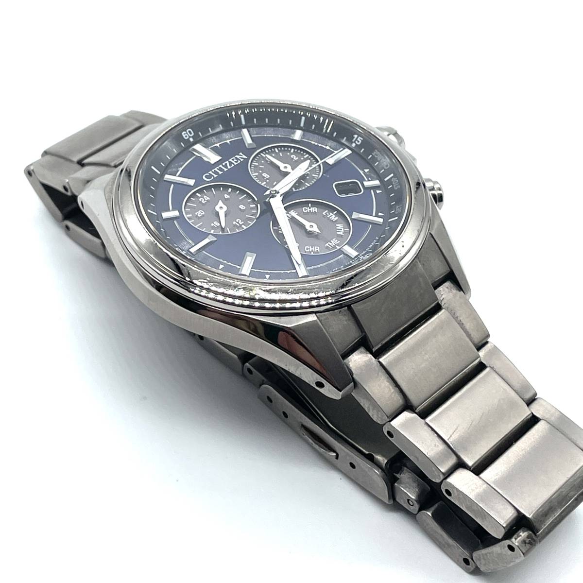 1円スタート】 CITIZEN ECO-DRIVE ATTESA E820-S096081 ソーラー 