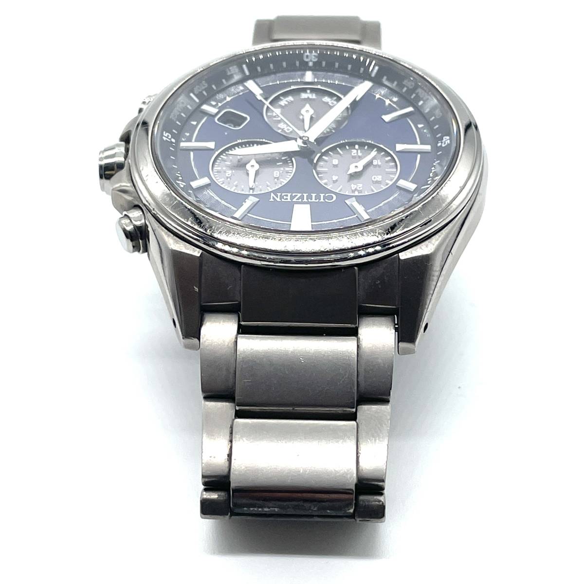 1円スタート】 CITIZEN ECO-DRIVE ATTESA E820-S096081 ソーラー 
