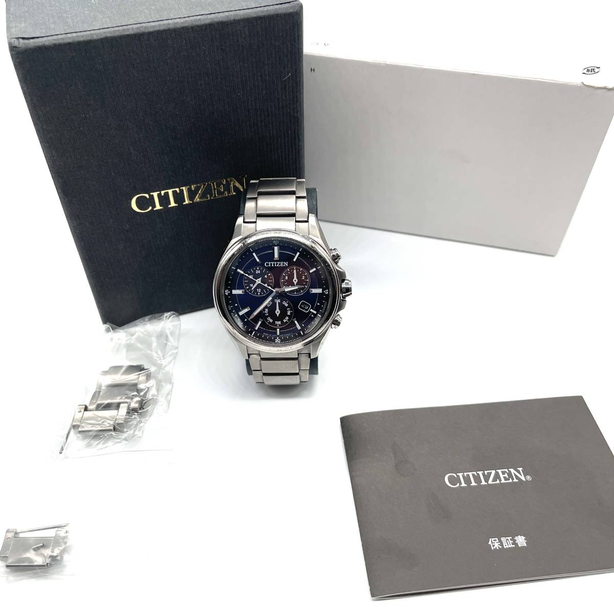 1円スタート】 CITIZEN ECO-DRIVE ATTESA E820-S096081 ソーラー 